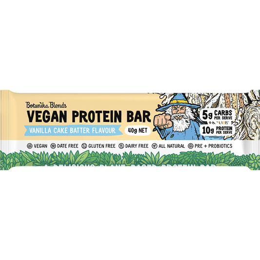Botanika Blends Vegan Protein Bars Vanilla Cake Batter - Box of 12