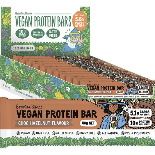 Botanika Blends Vegan Protein Bars Choc Hazelnut - Box of 12
