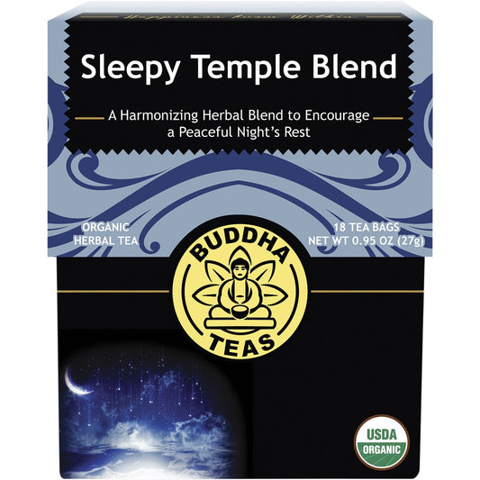 BUDDHA TEAS Organic Herbal Tea Bags Sleepy Temple Blend 1 x 18pk
