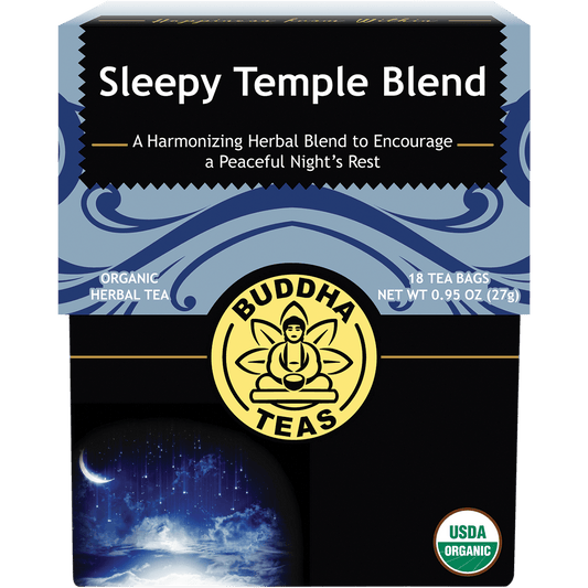 Buddha Teas Organic Herbal Tea Bags Sleepy Temple Blend