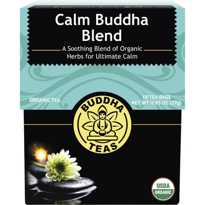 BUDDHA TEAS Organic Herbal Tea Bags Calm Buddha Blend 1 x 18pk