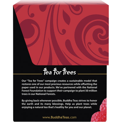 BUDDHA TEAS Organic Herbal Tea Bags Raspberry Leaf Tea 1 x 18pk