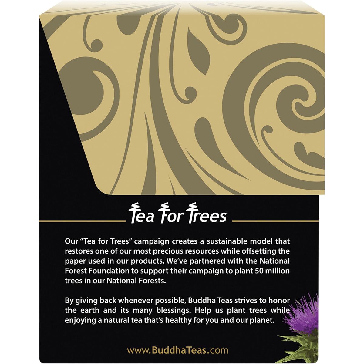 BUDDHA TEAS Organic Herbal Tea Bags Milk Thistle Tea 1 x 18pk