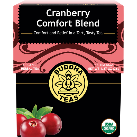 Buddha Teas Organic Herbal Tea Bags Cranberry Comfort Blend