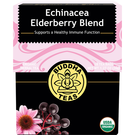 Buddha Teas Organic Herbal Tea Bags Echinacea Elderberry Blend