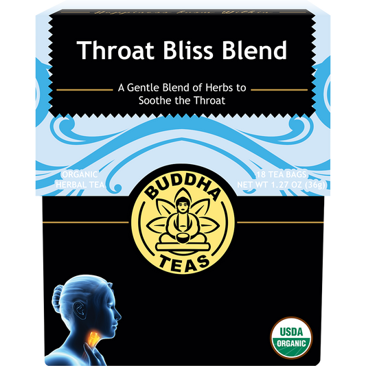 Buddha Teas Organic Herbal Tea Bags Throat Bliss Blend
