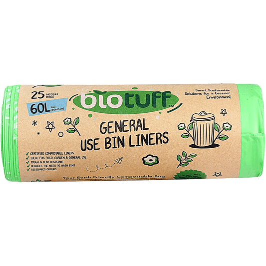 Biotuff General Use Bin Liners Medium 60L