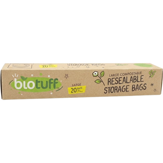 Biotuff Resealable Large Storage Bags 27x30cm