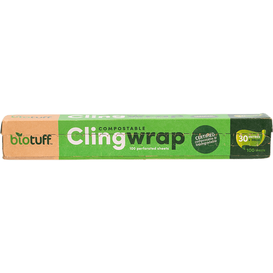 Biotuff Compostable Cling Wrap 100 x 30cm Sheets