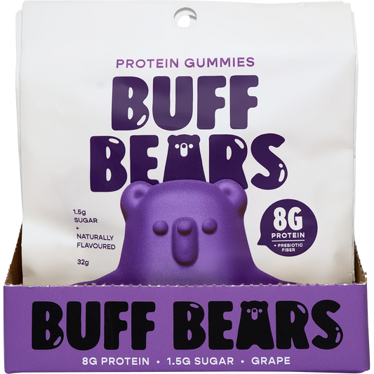 Buff Bears Protein Gummies Grape - Box of 12