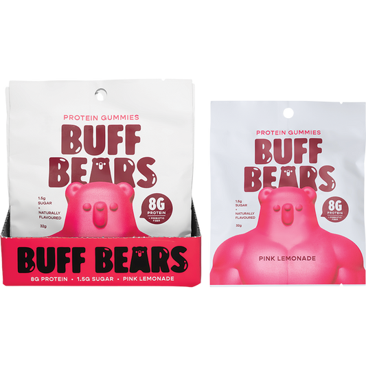Buff Bears Protein Gummies Pink Lemonade - Box of 12