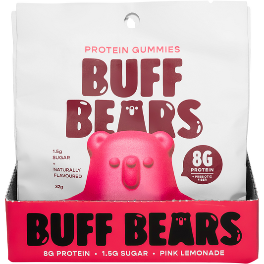 Buff Bears Protein Gummies Pink Lemonade - Box of 12