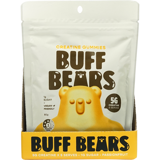 Buff Bears Creatine Gummies Passionfruit - Box of 8