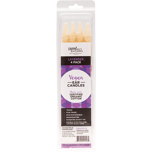 Harmony's Ear Candles Vegan Ear Candles Lavender Scented 2pk