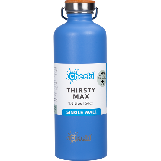 Cheeki Stainless Steel Bottle Azure 'Thirsty Max'