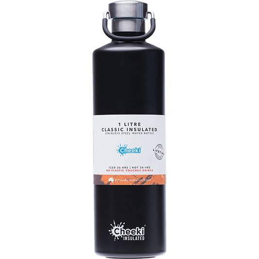Cheeki Stainless Steel Bottle Insulated Matte Black