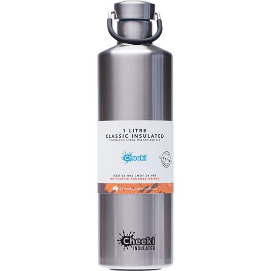 Cheeki Stainless Steel Bottle Insulated Silver