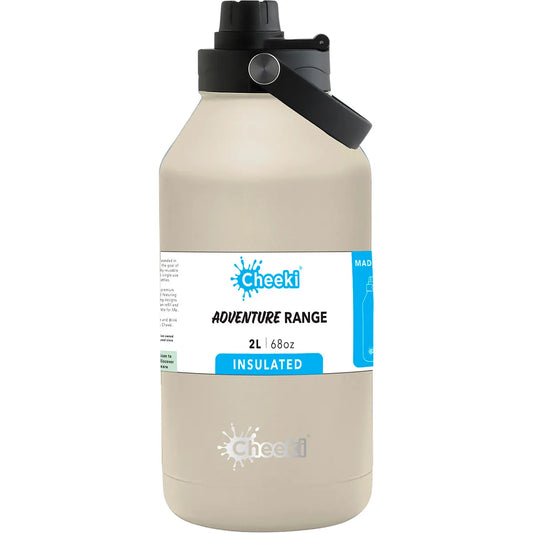 CHEEKI Stainless Steel Bottle Adventure Insulated Sandstone 1 x 2L