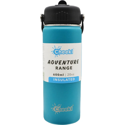 CHEEKI Stainless Steel Bottle Adventure Insulated Aqua 1 x 600ml