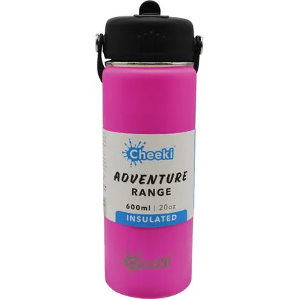 CHEEKI Stainless Steel Bottle Adventure Insulated Magenta 1 x 600ml