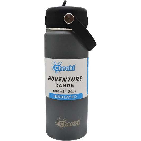 CHEEKI Stainless Steel Bottle Adventure Insulated Slate 1 x 600ml