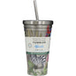 CHEEKI Insulated Tumbler 3D Jungle with S/Steel Straw 1 x 500ml