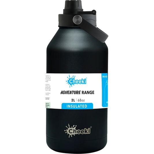 CHEEKI Stainless Steel Bottle Adventure Insulated Black 1 x 2L