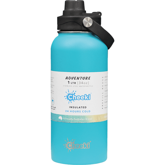 Cheeki Insulated Adventure Stainless Steel Bottle Aqua