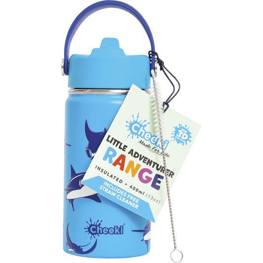 CHEEKI Kids Bottle Insulated Sharks 1 x 400ml