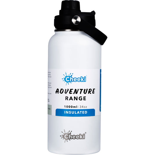 CHEEKI Stainless Steel Bottle Adventure Insulated White 1 x 1L