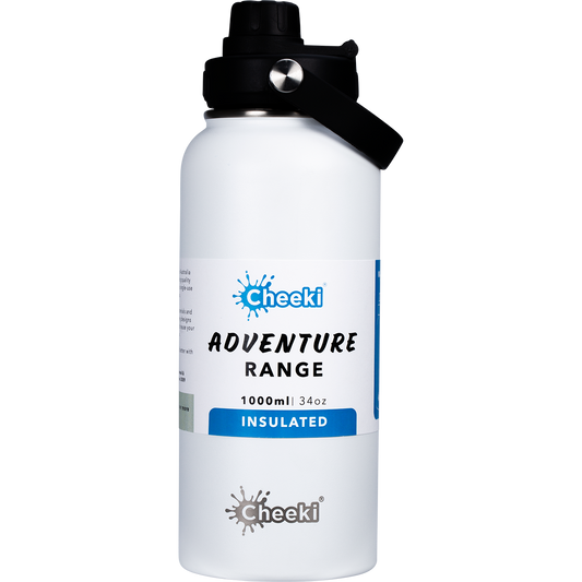 Cheeki Stainless Steel Bottle Adventure Insulated White