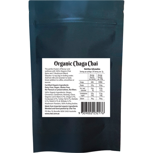 Chai Tea Organic Chaga Chai 7 Mushroom Blend
