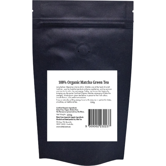 Chai Tea 100% Organic Matcha Green Tea Powder