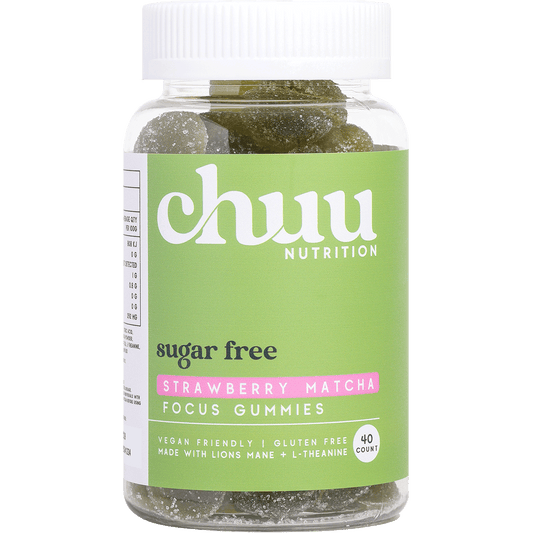 Chuu Nutrition Strawberry Matcha Focus Gummies Sugar Free