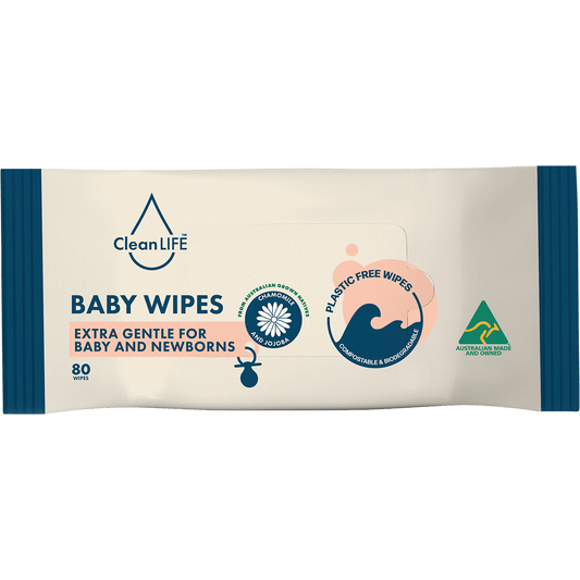 CleanLIFE Plastic Free Wipes Extra Gentle for Baby and Newborns