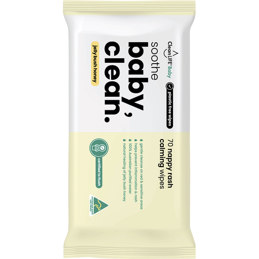CleanLIFE Baby Clean Soothe Flushable Plastic Free Wipes