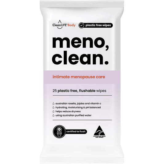 CleanLIFE Meno Clean Wipes Flushable Plastic Free Wipes