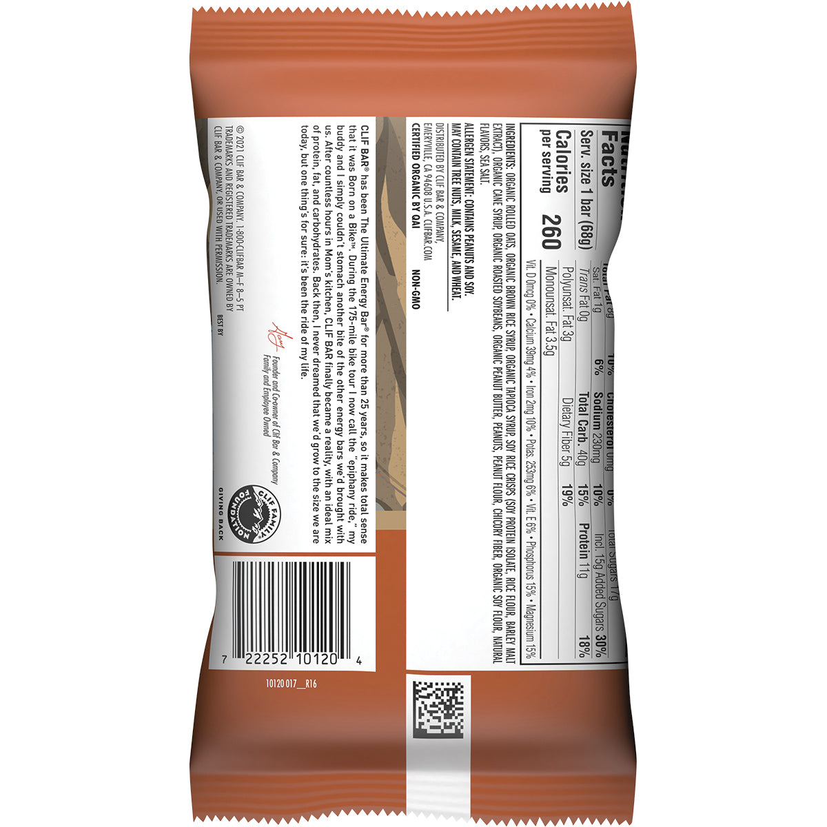 CLIF Energy Bar Crunchy Peanut Butter 12 x 68g