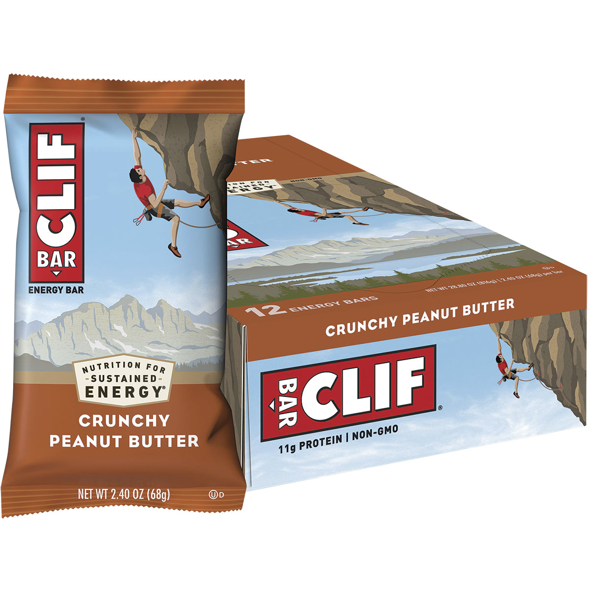 CLIF Energy Bar Crunchy Peanut Butter 12 x 68g