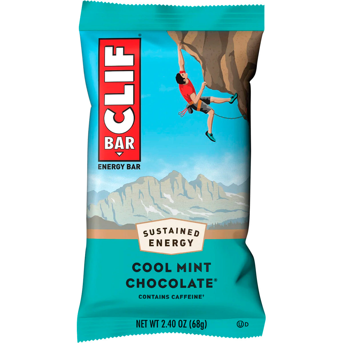 CLIF Energy Bar Cool Mint Choc 49mg Caffeine 12 x 68g