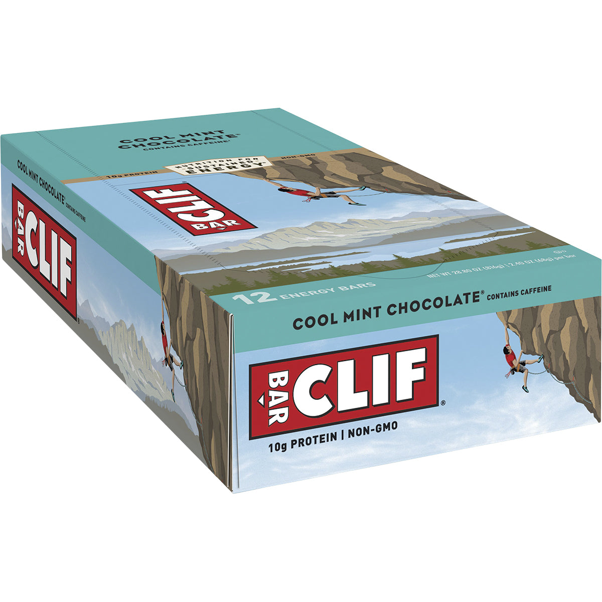 CLIF Energy Bar Cool Mint Choc 49mg Caffeine 12 x 68g