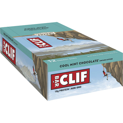 CLIF Energy Bar Cool Mint Choc 49mg Caffeine 12 x 68g