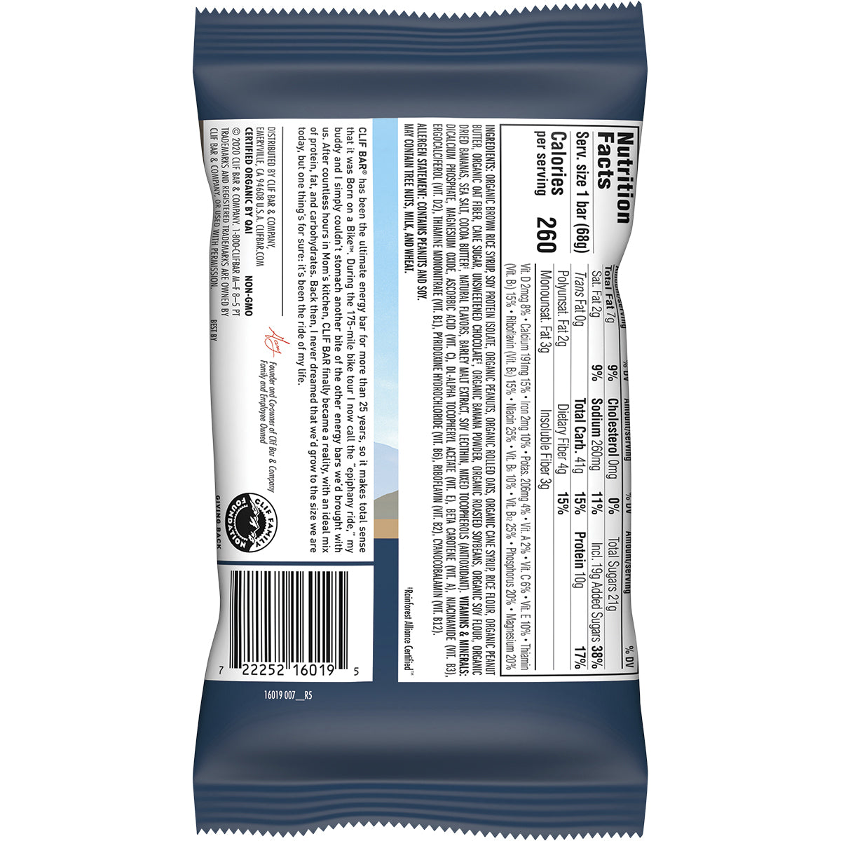 CLIF Energy Bar Peanut Butter Banana with Dark Chocolate 12 x 68g