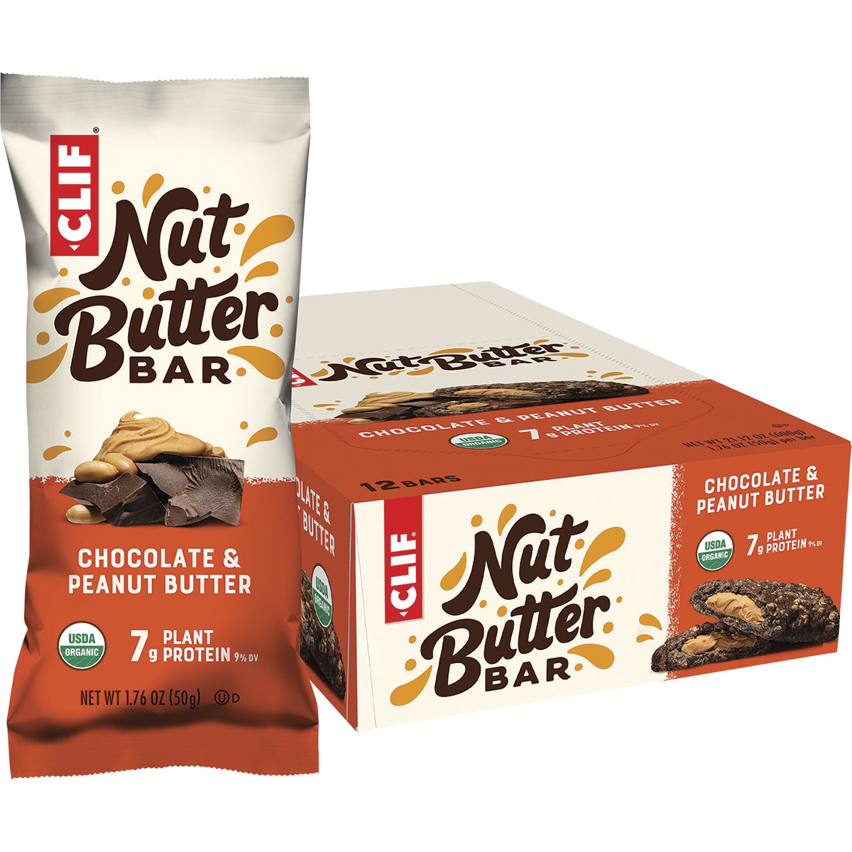 CLIF Nut Butter Bar Chocolate & Peanut Butter 12 x 50g