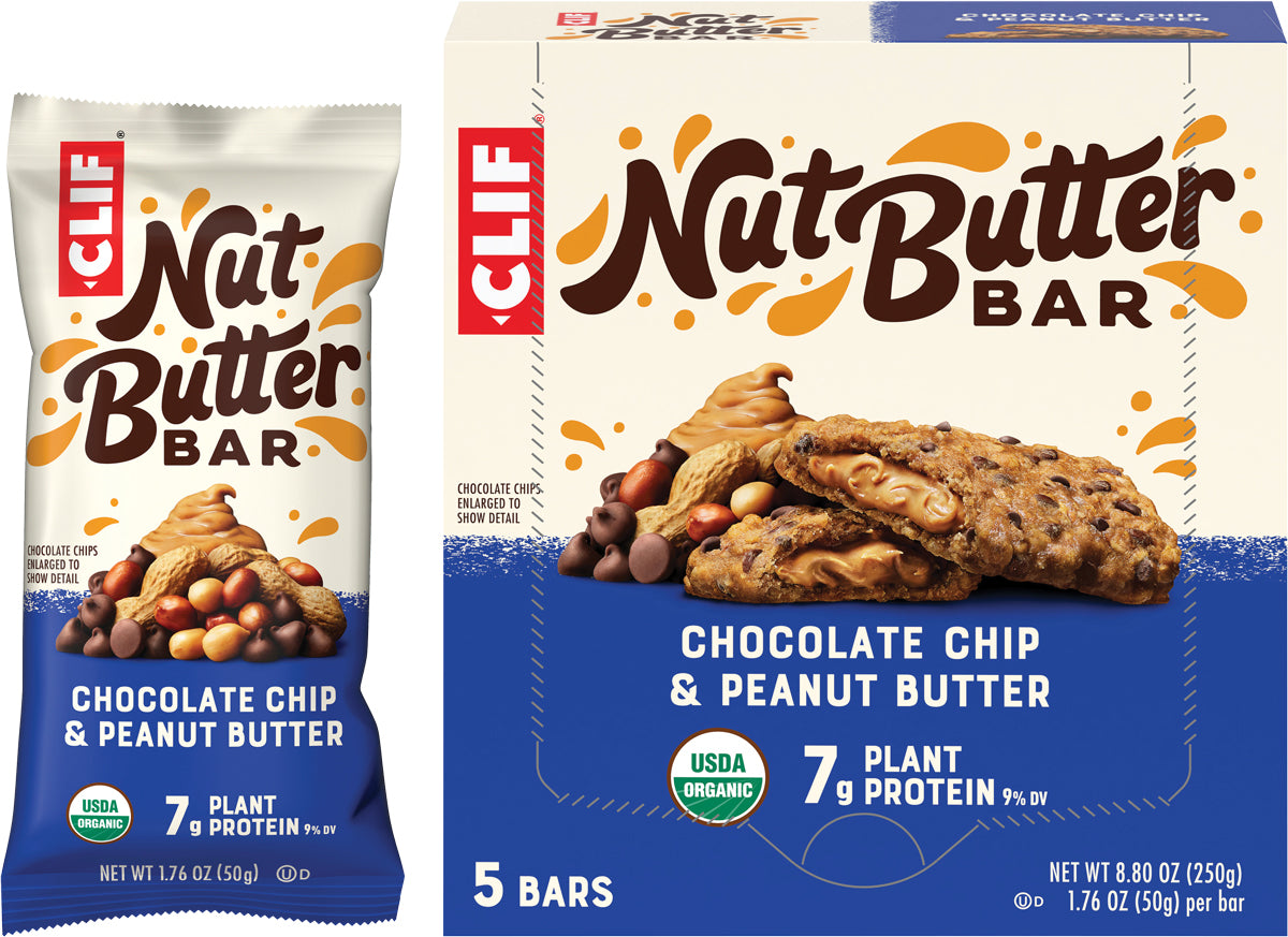CLIF Nut Butter Bar Chocolate Chip & Peanut Butter 5 x 50g