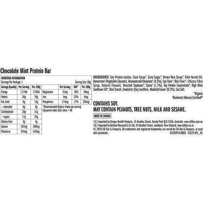CLIF Builders Bar Chocolate Mint 12 x 68g