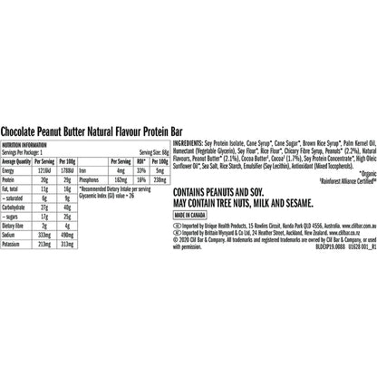 CLIF Builders Bar Chocolate Peanut Butter 12 x 68g