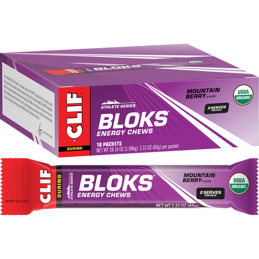 CLIF Bloks Energy Chews Mountain Berry - Box of 18