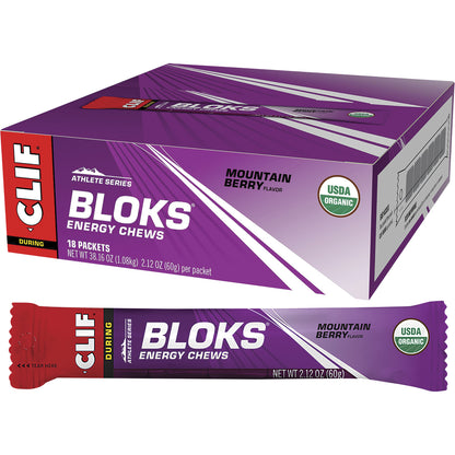 CLIF Bloks Energy Chews Mountain Berry 18 x 60g