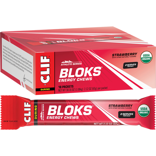 CLIF Bloks Energy Chews Strawberry - Box of 18